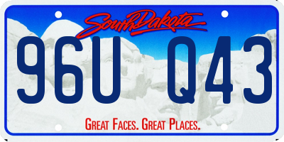 SD license plate 96UQ43