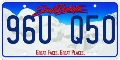 SD license plate 96UQ50