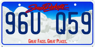 SD license plate 96UQ59