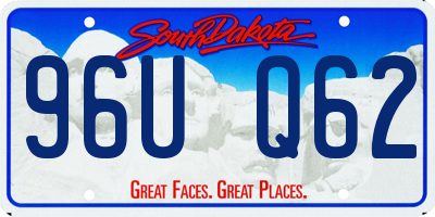 SD license plate 96UQ62