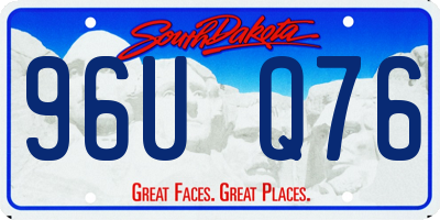 SD license plate 96UQ76