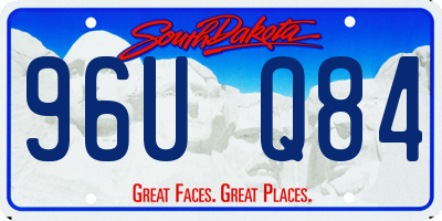 SD license plate 96UQ84