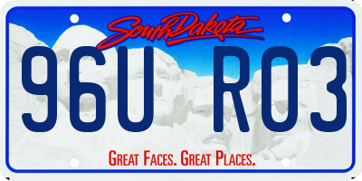 SD license plate 96UR03