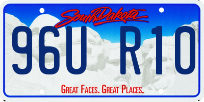 SD license plate 96UR10