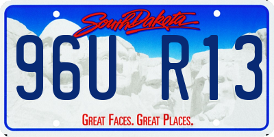 SD license plate 96UR13