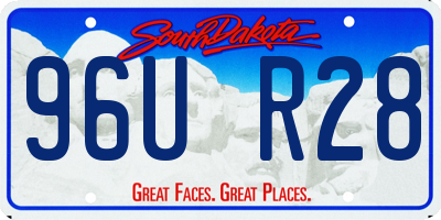 SD license plate 96UR28