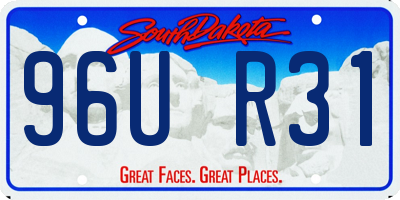 SD license plate 96UR31