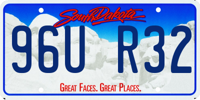 SD license plate 96UR32