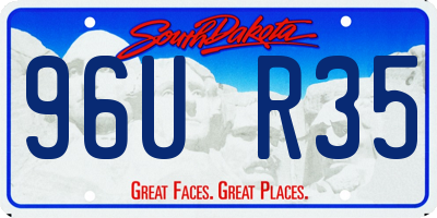SD license plate 96UR35