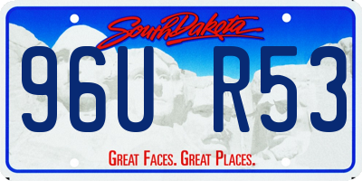 SD license plate 96UR53