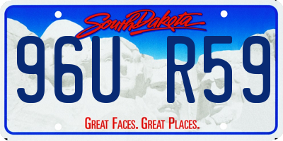 SD license plate 96UR59