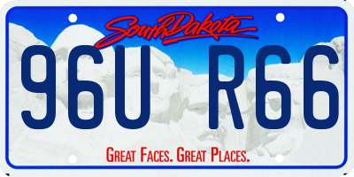 SD license plate 96UR66