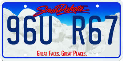 SD license plate 96UR67