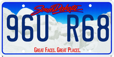 SD license plate 96UR68