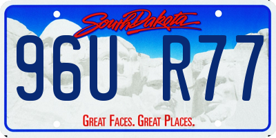 SD license plate 96UR77