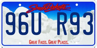 SD license plate 96UR93