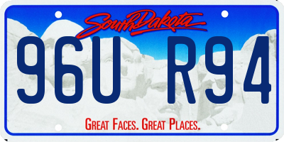 SD license plate 96UR94