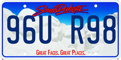 SD license plate 96UR98