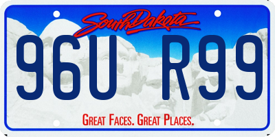 SD license plate 96UR99
