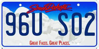 SD license plate 96US02