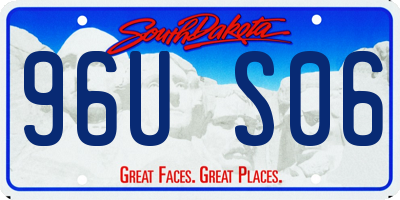 SD license plate 96US06