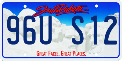 SD license plate 96US12