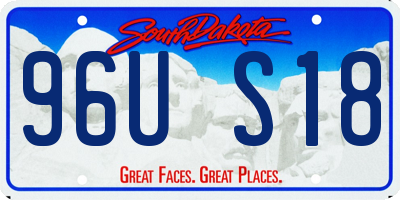 SD license plate 96US18