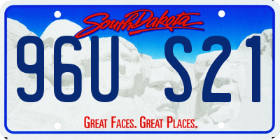 SD license plate 96US21