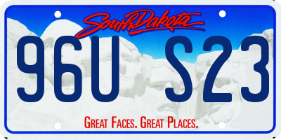 SD license plate 96US23