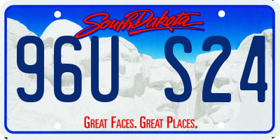 SD license plate 96US24
