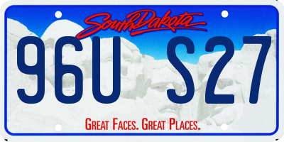 SD license plate 96US27