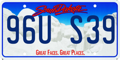 SD license plate 96US39