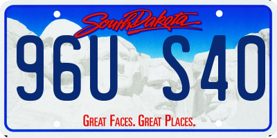 SD license plate 96US40