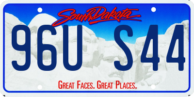 SD license plate 96US44
