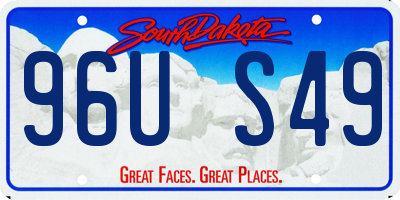 SD license plate 96US49