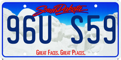 SD license plate 96US59