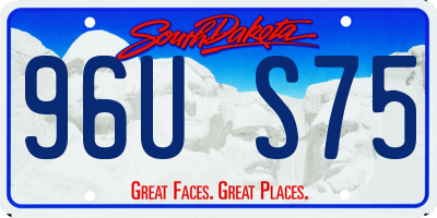 SD license plate 96US75