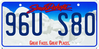 SD license plate 96US80