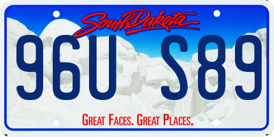 SD license plate 96US89