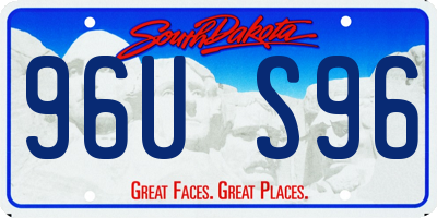 SD license plate 96US96