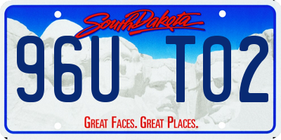 SD license plate 96UT02