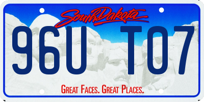 SD license plate 96UT07