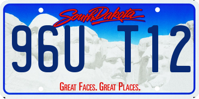 SD license plate 96UT12