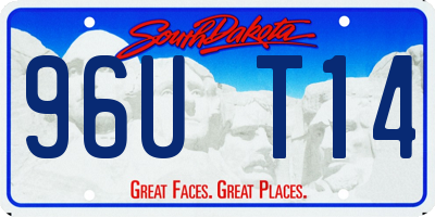 SD license plate 96UT14