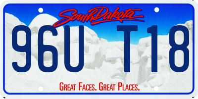 SD license plate 96UT18