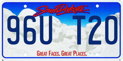 SD license plate 96UT20