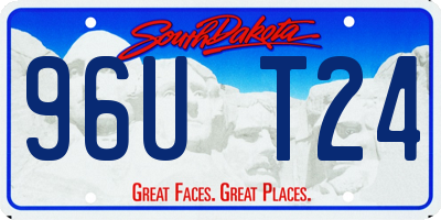 SD license plate 96UT24