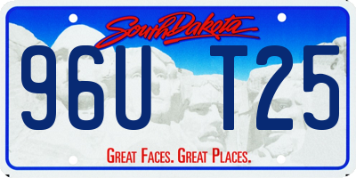SD license plate 96UT25