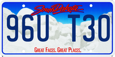 SD license plate 96UT30