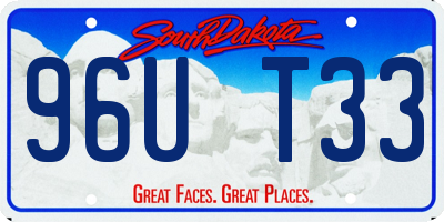 SD license plate 96UT33